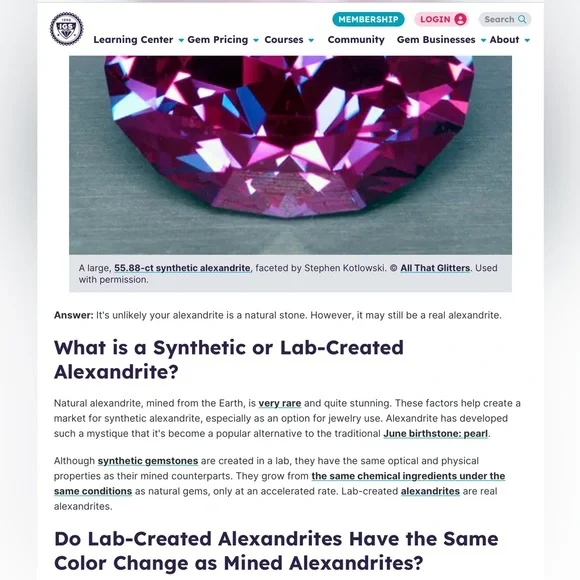 🌹FINAL PRICE REDUCTION $2000🌹 GIA CERTIFIED ALEXANDRITE AND DIAMOND RING - Picture 5 of 16